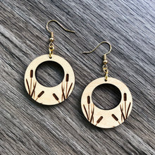 Load image into Gallery viewer, Round Cattail Earrings
