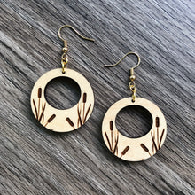 Load image into Gallery viewer, Round Cattail Earrings
