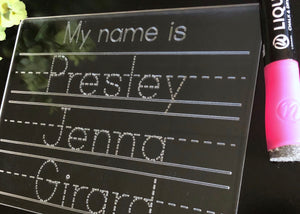 Reusable Personalized Name Tracing Board