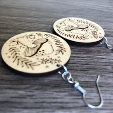 Load image into Gallery viewer, Magic Mushrooom Wood Earrings