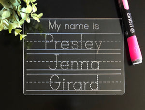 Reusable Personalized Name Tracing Board