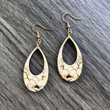 Load image into Gallery viewer, Open Teardrop Wildflower Earrings