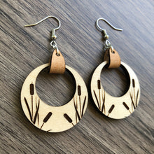 Load image into Gallery viewer, Round Cattail Earrings