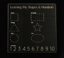 Load image into Gallery viewer, Reusable Shape and Number Tracing Board