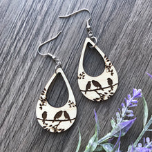 Load image into Gallery viewer, Birds on a Limb Wood Earrings