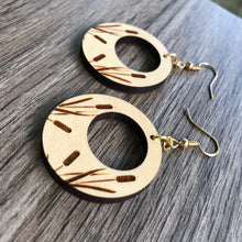 Load image into Gallery viewer, Round Cattail Earrings