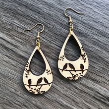 Load image into Gallery viewer, Birds on a Limb Wood Earrings