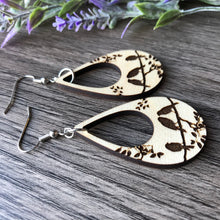 Load image into Gallery viewer, Birds on a Limb Wood Earrings