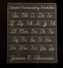 Load image into Gallery viewer, Personalized Cursive Alphabet Tracing Board