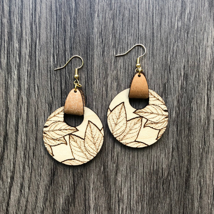 Rose Gold Distressed Wooden Earrings – Midtown Creations