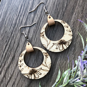 Round Wildflower Earrings