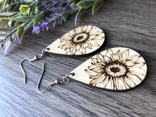 Load image into Gallery viewer, Teardrop Sunflower Earrings
