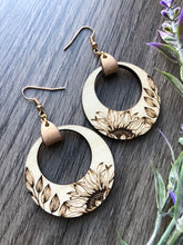 Load image into Gallery viewer, Round Sunflower Earrings
