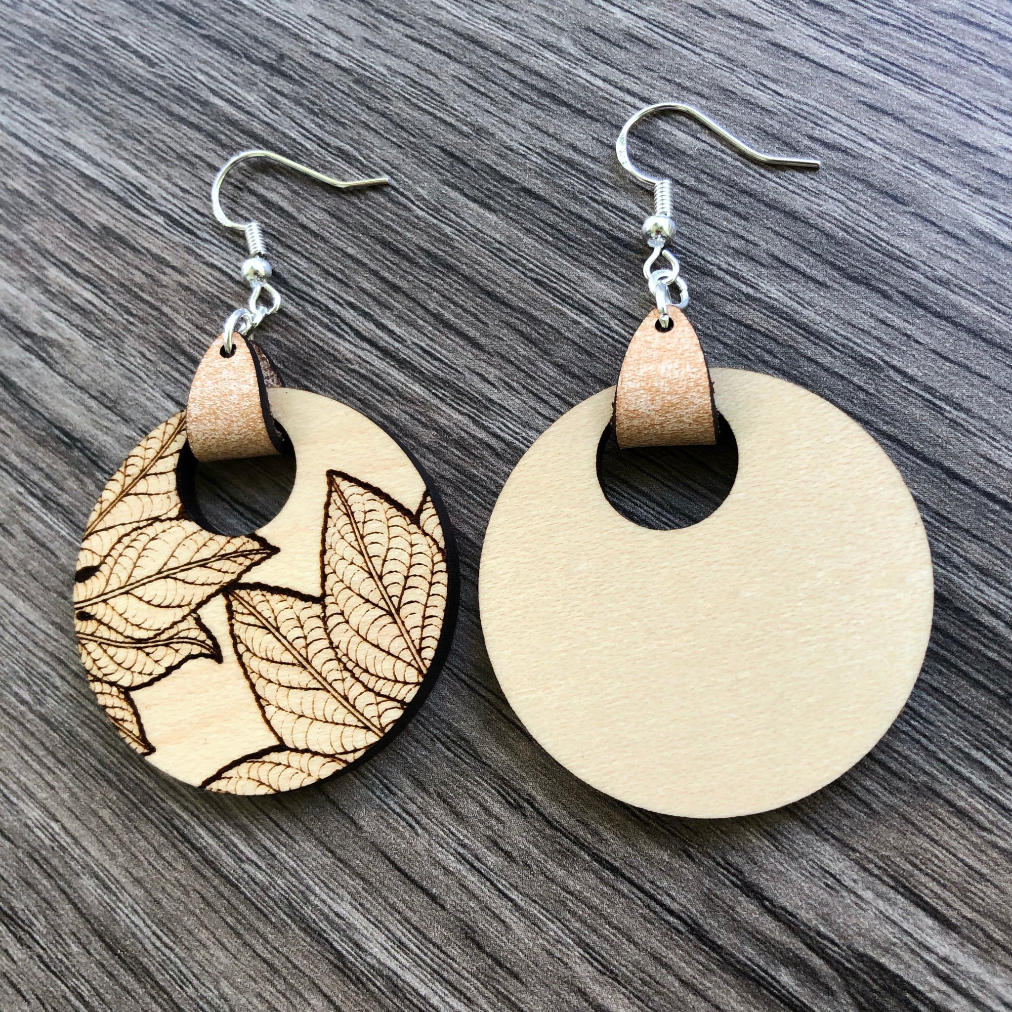 Leather Leaf Dangle Earrings – Rose & Remington