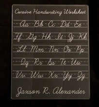 Load image into Gallery viewer, Personalized Cursive Alphabet Tracing Board
